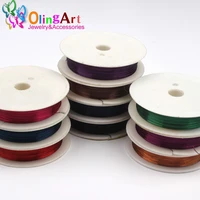 olingart 0 7mm 4mroll copper wire 2019 new mixed color plated beading wire findings diy jewelry accessories cordstring