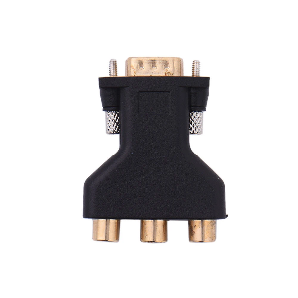VGA к RCA соединитель конвертер мужской VGA к 3 RCA RGB видео Женский к HD 15-Pin VGA стиль компонент видео разъем адаптер