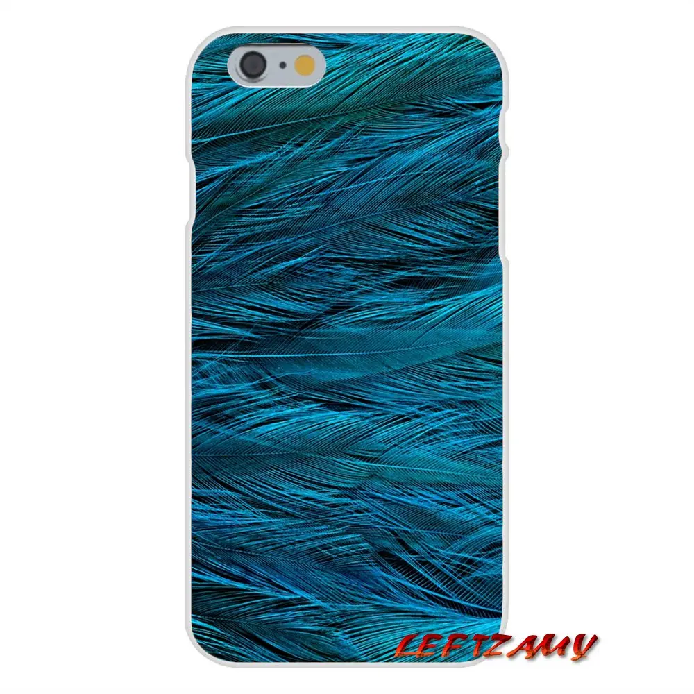 Для iPhone X XR XS MAX 4 4S 5 5S 5C SE 6 S 7 8 Plus feather голубой аксессуары телефон оболочки