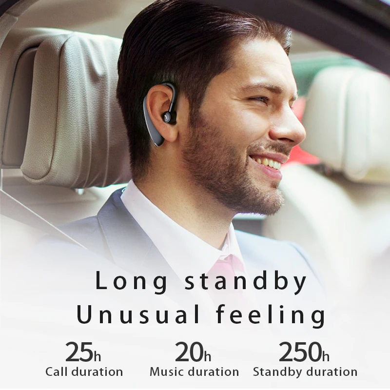 Бизнес Bluetooth гарнитура V5.0 громкой связи с микрофоном беспроводная для смартфона