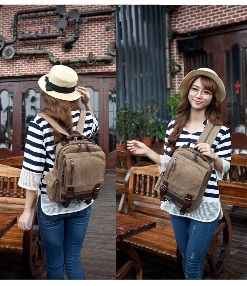 Новинка 2017 модный рюкзак для мужчин женский холщовый Школьный Мужская школьная