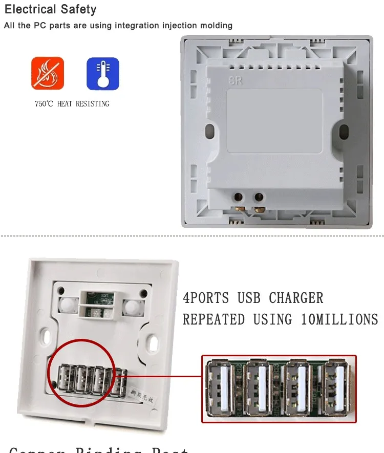 Лучший 4-Порты и разъёмы USB Порты и разъёмы 4A стены Зарядное устройство адаптер ЕС розетка Мощность выход Панель Электрический настенный Зарядное устройство адаптер для зарядки