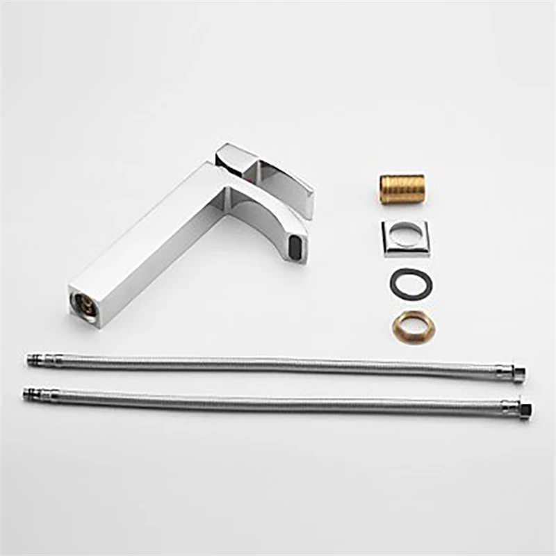 

Brass High Basin Faucet Chrome Single Hole Bathroom Sink Faucet Waterfall Toilet Basin Tap Water Tap Mixer Deck Mount Torneira