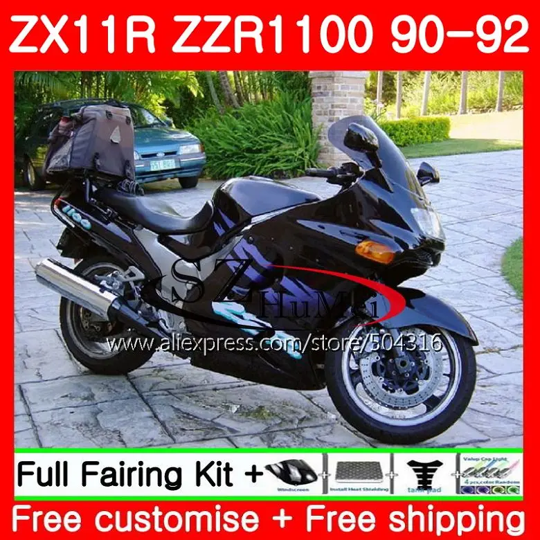 Корпус для KAWASAKI NINJA ZZR1100 ZX 11R ZZR 1100 5SH. 7 ZX11 ZX11R 90 91 92 в наличии ЧЕРНЫЙ 1990 1991 1992
