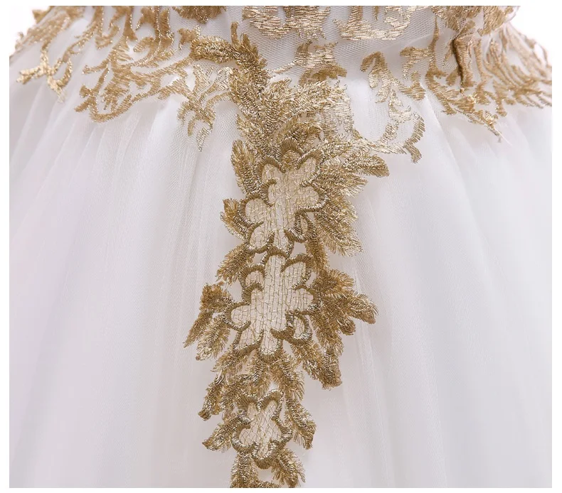 High quality New Year kids Christmas dress children's girls embroidery gold silver lace high-end baby princess | Детская одежда и