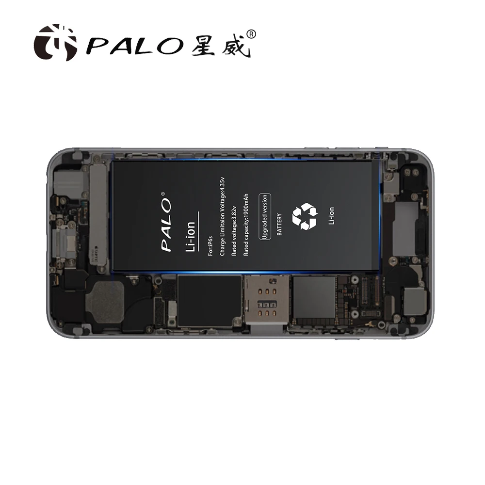 Palo литиевая батарея для Apple iPhone 6S 6 сменные батареи внутренний телефон Bateria 1900mAh