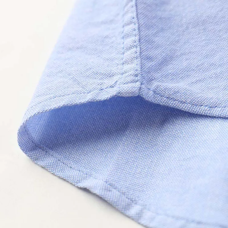 Детские рубашки в новом стиле Брендовые повседневные хлопковые однотонные из