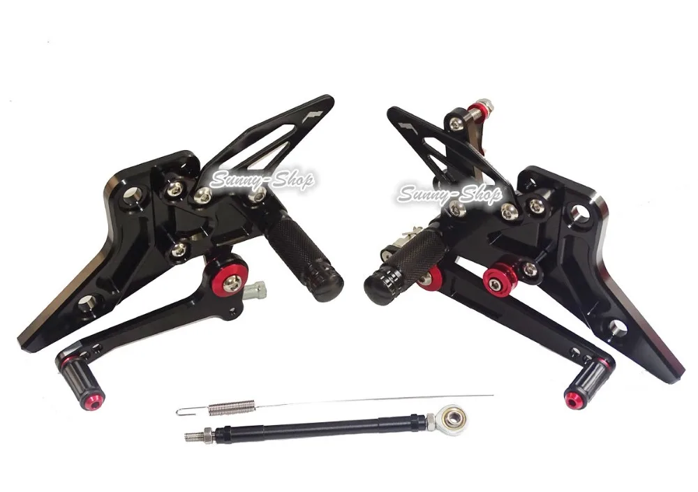 

Motorcycle CNC Aluminium Adjustable Rider Rear Sets Rearset Footrest Foot Rest Pegs Black For Kawasaki Z800 2013 2014 2015 2016