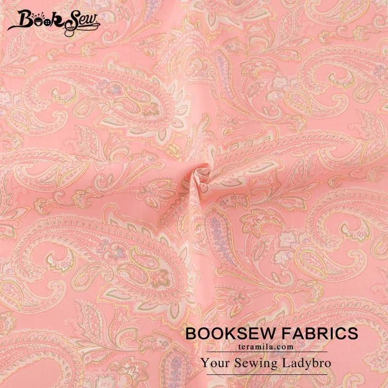 Booksew розовый хлопок саржевая Ткань цветочный узор стеганая ткань для постельных принадлежностей детское лоскутное Скрапбукинг шторы, домашний текстиль
