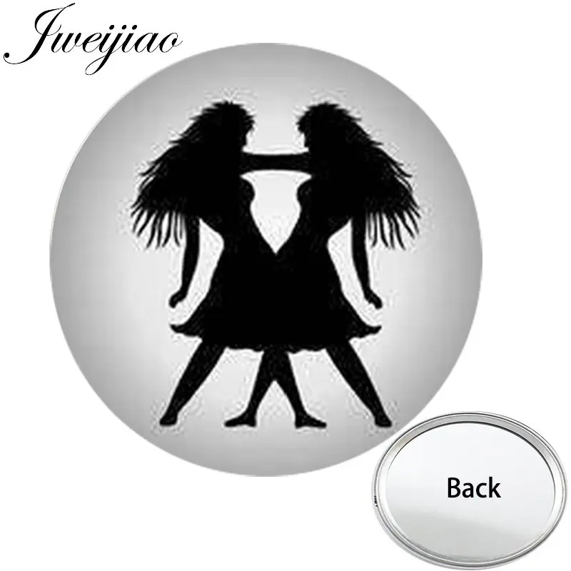 JWEIJIAO 12 знаков зодиака гороскоп близнецы искусство фото символ карманное зеркало