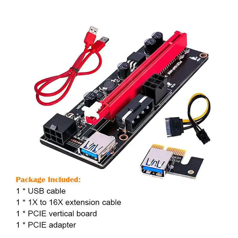 MLLSE PCI-E 60 см VER009S Riser Card PCIe 1x к 16x USB 3 0 кабель для передачи данных Bitcoin Mining | Компьютеры