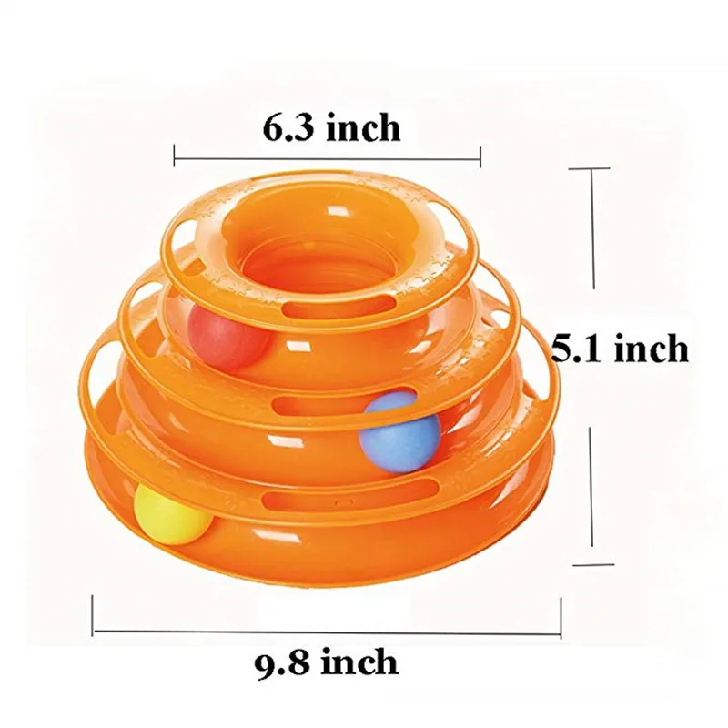 Высокое качество забавная кошка игрушка игрушки Интеллект тройной игровой диск