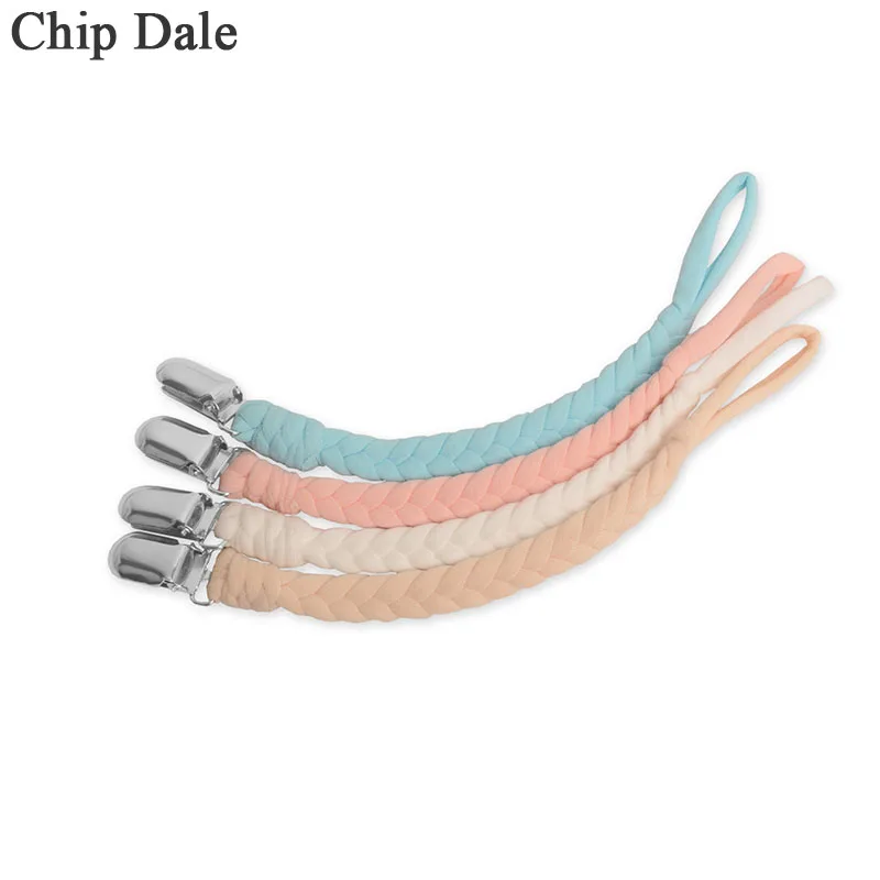 

Chip Dale Braided Cotton Rope Nipple Holder Baby Pacifier Clips Chain Metal Clips Nipple Holder Soother Chain for Infant Kids