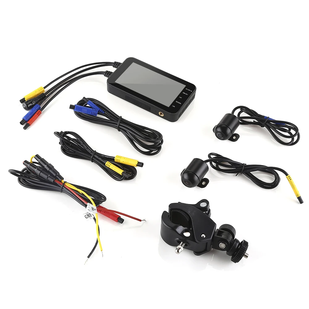 Двойная мотоциклетная DVR камера HD WiFi Dash Cam GPS 4 &quotIPS MT003 Передняя и задняя 1080P + 720P