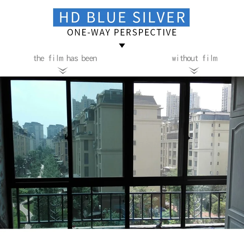 40/50/60*300CM Reflective UV Window Film Sticker Self Adhesive Mirror Film Glass Heat Transfer Vinyl Glass Stickers