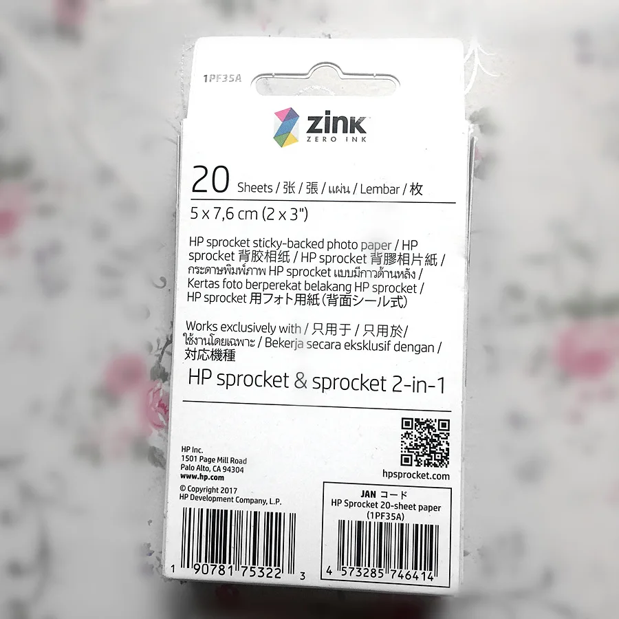 Оригинальный фото бумаги для печати и HP sprinket100 200 принтер бумага 5x7 6 см (2x3 дюйма)