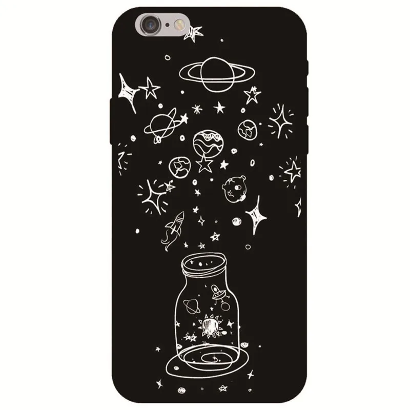 Мягкие силиконовые чехлы из ТПУ для iPhone X чехол телефона Модный Planet Moon iphone 6s 6 7 8Plus