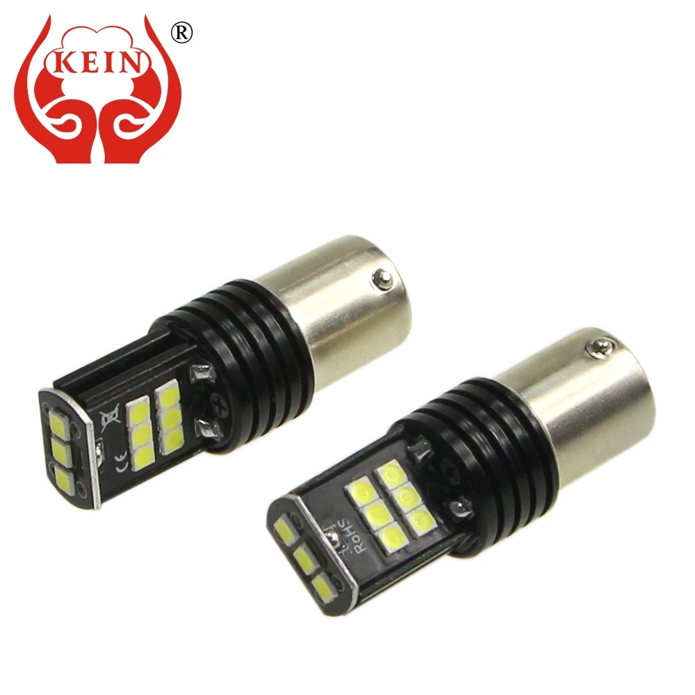 KEIN 2 шт. BA15S светодиодный лампы P21W 1156 3030 DRL 15smd задсветильник свет сигнал поворота