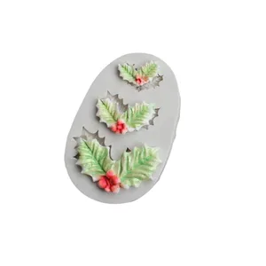 Дерево лист силиконовый помады формы Рождественский оставляет формы для торта dacoration инструменты Шоколадный художественный сахара отображает