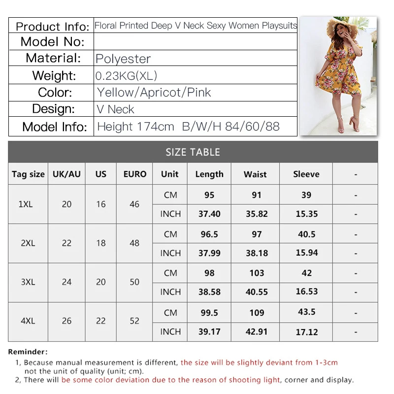 

Kimuise 4XL plus size sexy hollow out playsuits floral rompers female jumpsuits print bodysuits boho beach summer overalls 2019