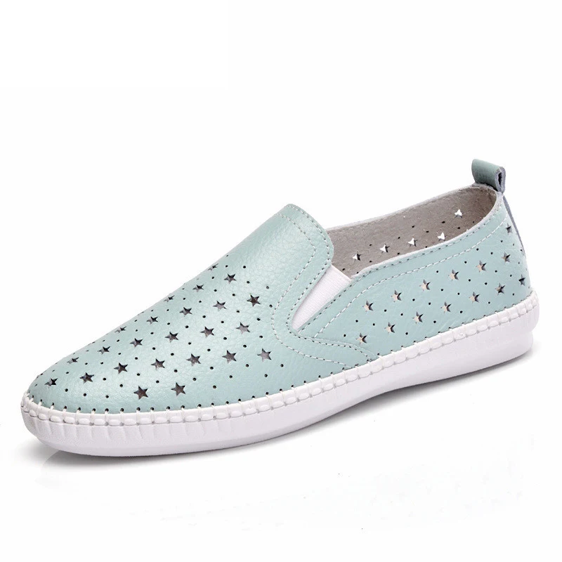 2018 Новая Летняя женская обувь Пояса из натуральной кожи на плоской подошве