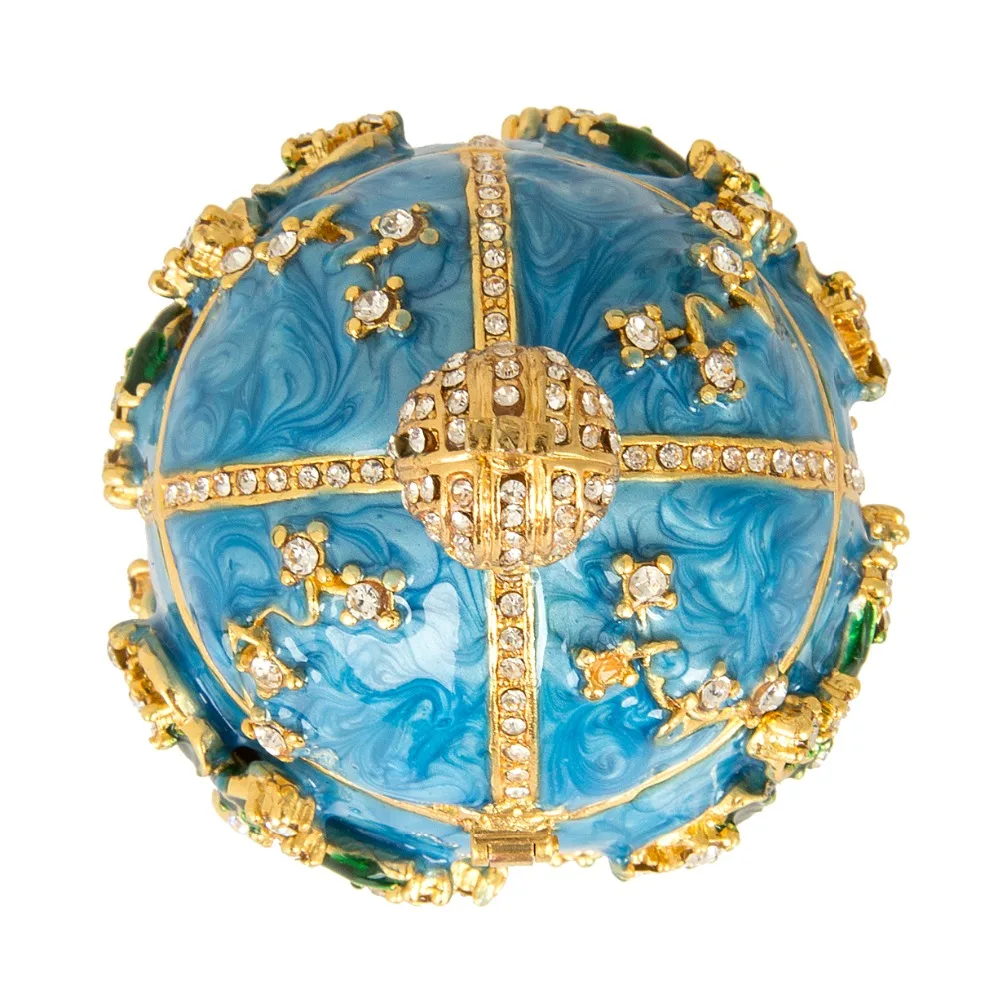 Fetcher бренд Металл Exqusite Faberge яйцо для ювелирных изделий коробка