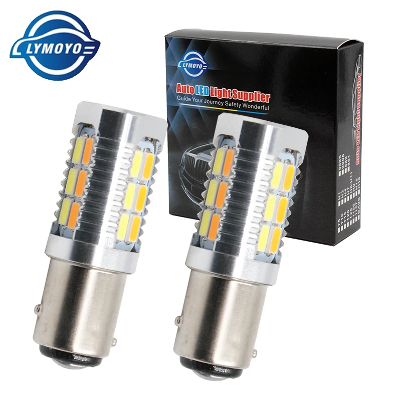 1157 BAY15D 22 светодиода 5630 SMD t20 7443 t25 3157 автомобильная желтая белая двухцветная