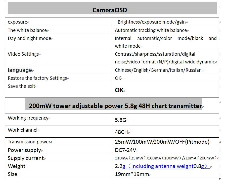 4,3 дюймов 480x22 беспроводной монитор Мини 800TVL FPV CCD камера 2,1 мм объектив NTSC/PAL с OSD и передатчиком 48CH для радиоуправляемого дрона