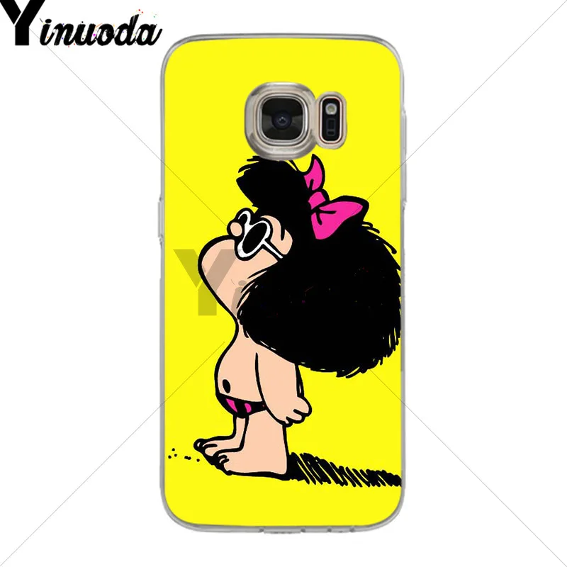 Чехол Yinuoda Mafalda для samsung galaxy s9 plus s7 edge s6 s5 s8 | Мобильные телефоны и аксессуары