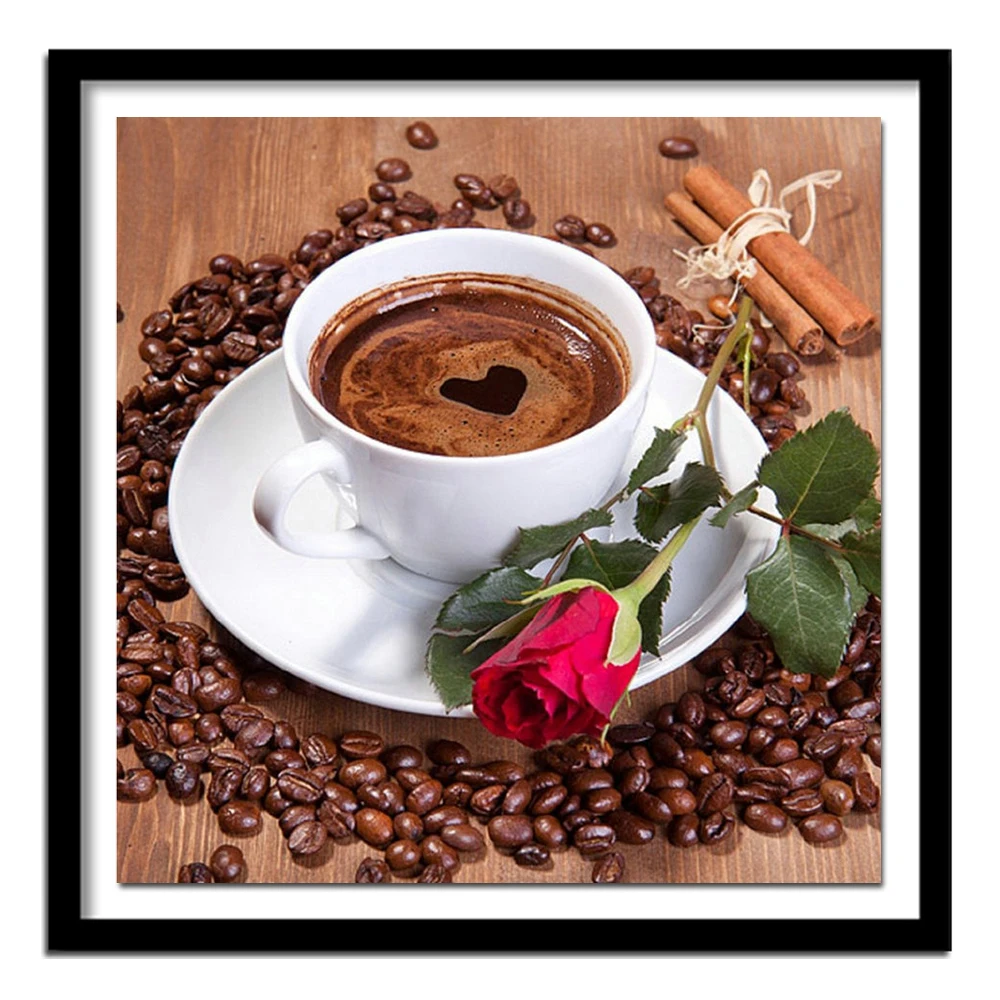 5D Coffee Cup Pattern Diamond Embroidery Diy Needlework Painting Cross Stitch Full Drill Rhinestone Paintings Decoration | Дом и сад