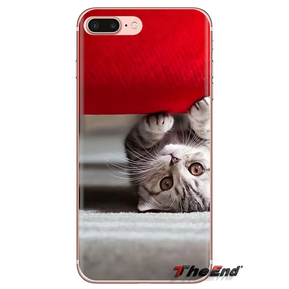 Transparent Soft Shell Covers For Xiaomi Redmi 4A S2 Note 3 3S 4 4X 5 Plus 6 7 6A Pro Pocophone F1 Adorable Cat |