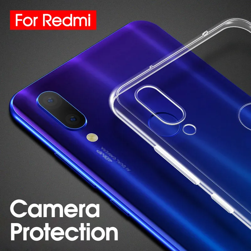 Ультратонкий прозрачный защитный чехол для Xiaomi Redmi Note 7 6 5 10 Pro Max 6A Mi 5X A1 6X A2 8 9 Pocophone