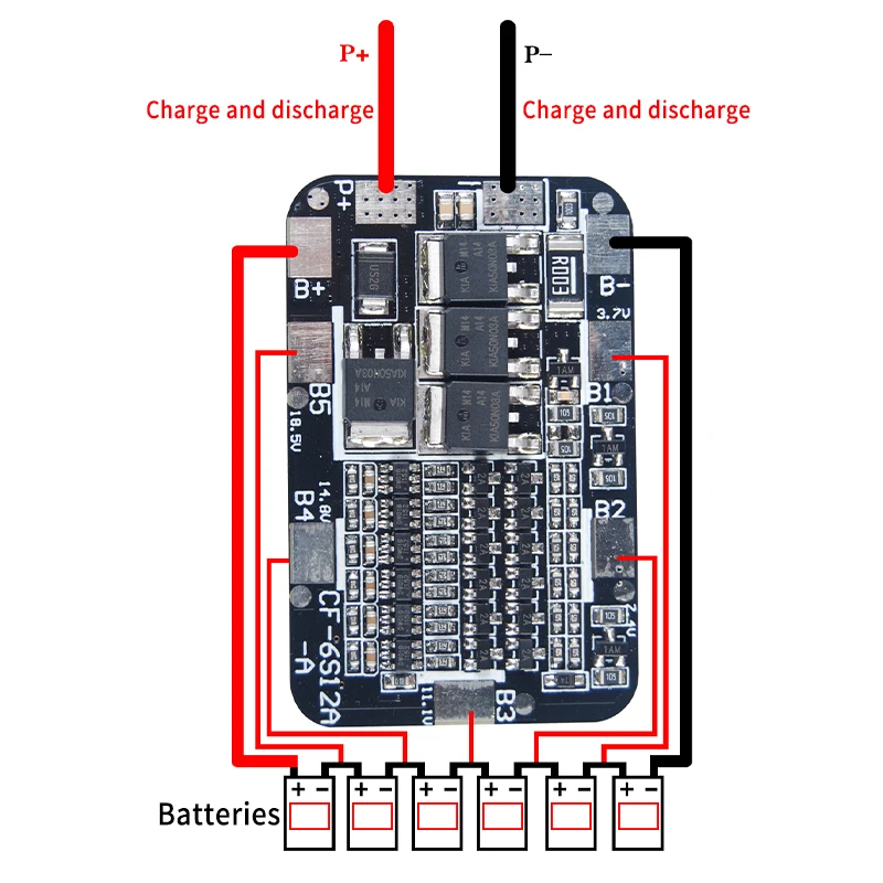 Умная электроника 6S 15A 25 2 V PCB плата защиты BMS для 6 пакетов 18650 литий ионных