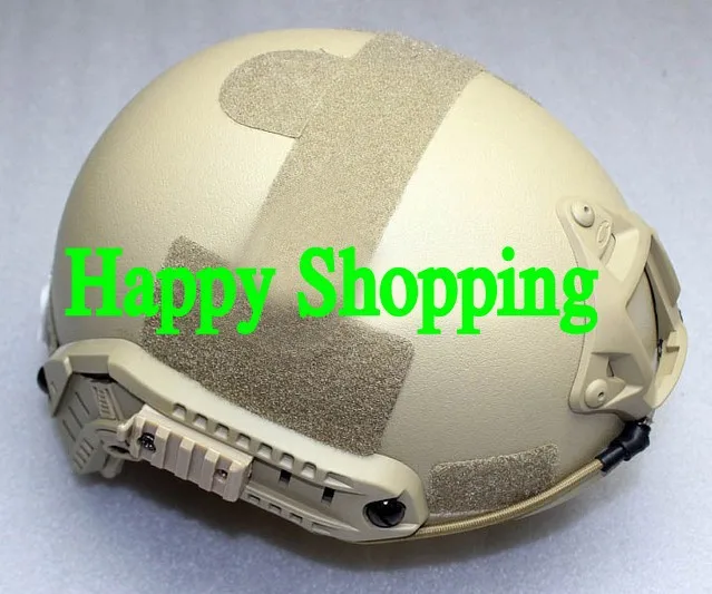 

FAST MILITARY HELMET For Airsoft With Picatinny Wing-loc ARC Rail Adapter NVG Mount Sand