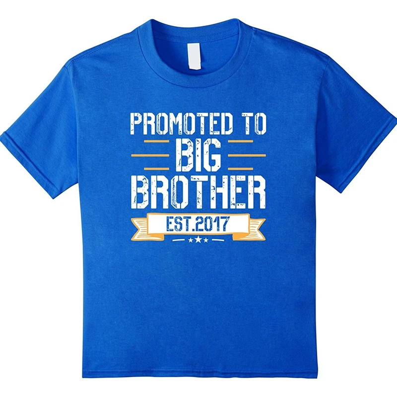 Promoted To Big Brother Est 2017 hot Summer funny cool Fashion Printed Hipster Tops men's T Shirt | Мужская одежда
