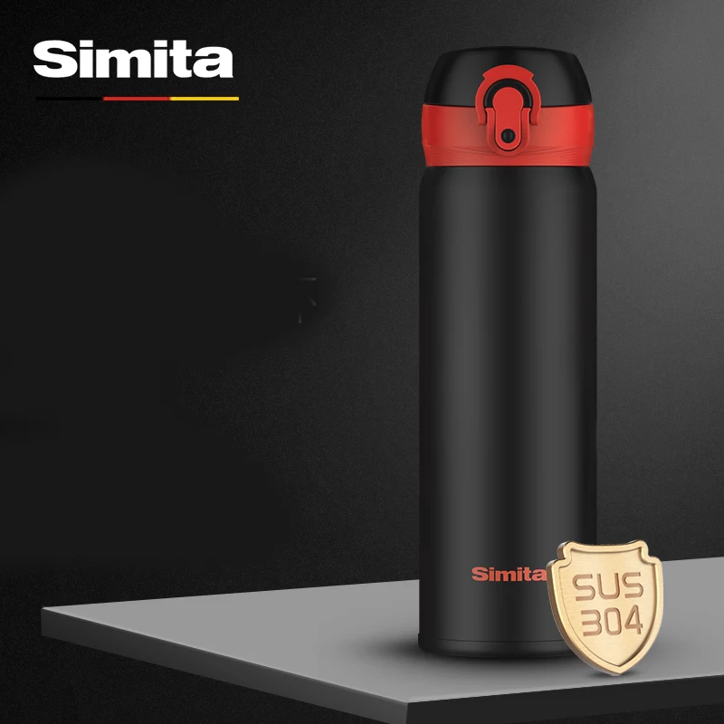 Simita 500 мл Термос термо для чая, кофе, вакуумная колба, Термокружка Из Нержавеющей Стали, для автомобиля, для спорта, теплоизолированная, тепловая, металлическая бутылка для чая