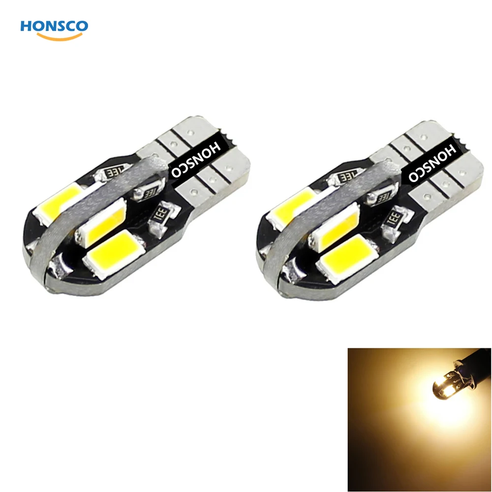 2 шт./лот T10 8 SMD 5730 автомобильные купольные лампы 194 168 W5W клиновидный DC 12 В CANBUS OBC