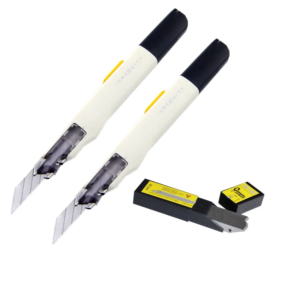 50 лезвий + 2 шт. SDI Procision Cutter Safty Lock 9 мм нож из нержавеющей стали инструменты для