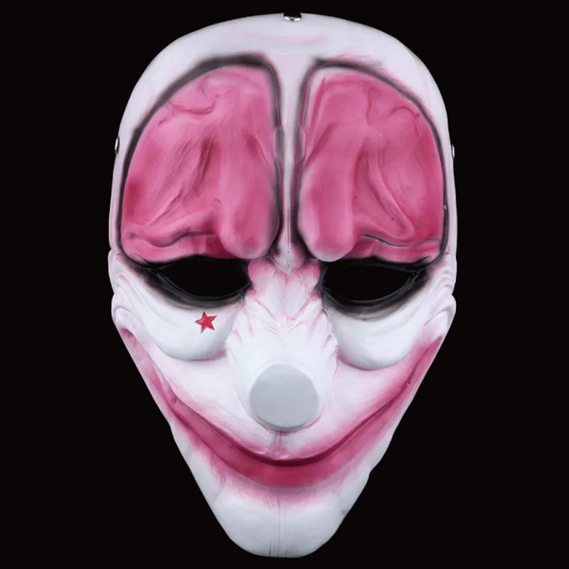 Бесплатная доставка смоляный костюм Джокера реквизит игра Payday 2 маска хокстона