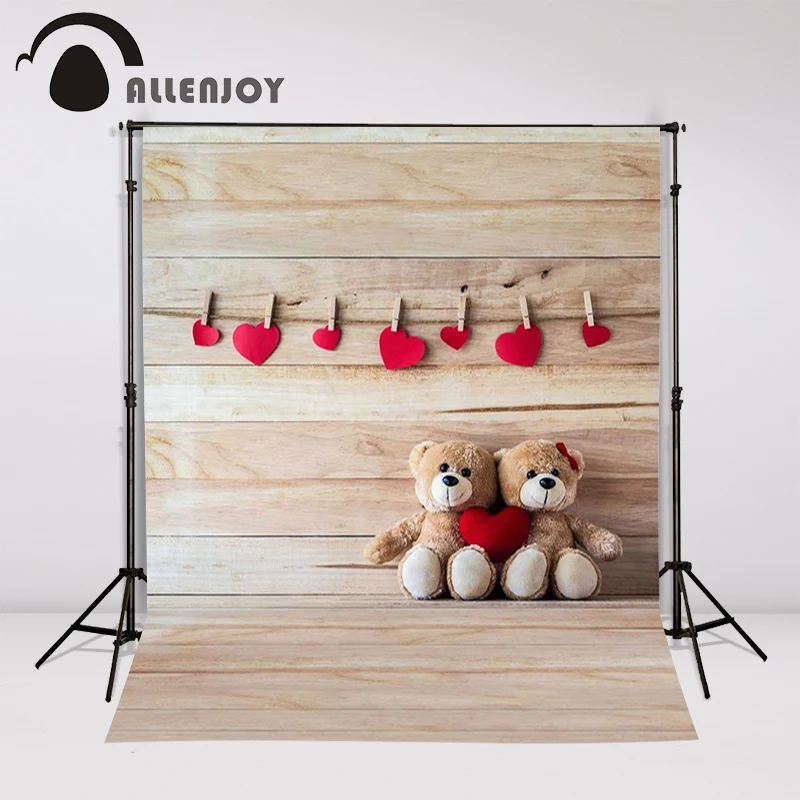 Allenjoy фотографический фон любовь плюшевый мишка игрушки доска фоны мальчик