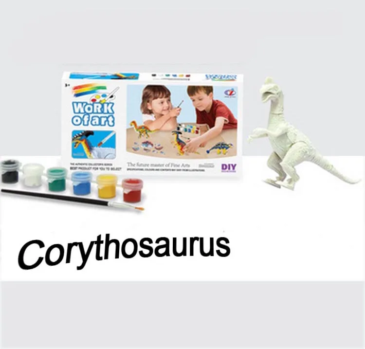 Corythosaurus Сделай Сам, раскраска, модель животного, игрушки для рисования, граффити, динозавр Юрского периода, креативные Обучающие Развивающие игрушки для детей, подарки - Цвет: Corythosaurus