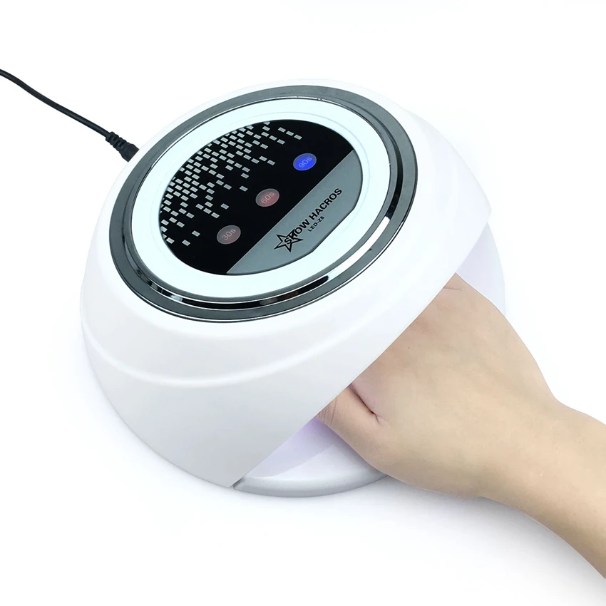 Лампа для сушки гель-лака Nail Art 60W UV LED с дисплеем таймера и основой для маникюрного инструмента.