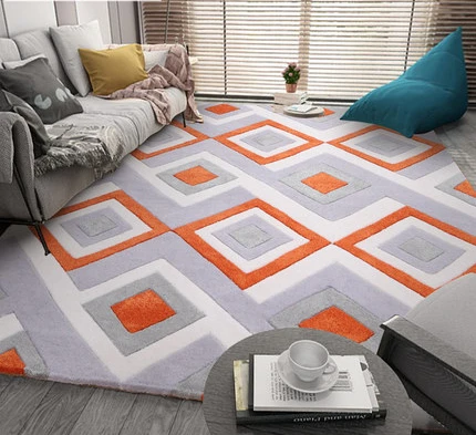 Акриловые ковры ручной работы и для гостиной оранжевый серый коврик Европейский