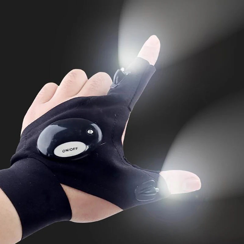 Стрельба из лука палец Tab со светом стрельба Охота Рука Протектор перчатки для