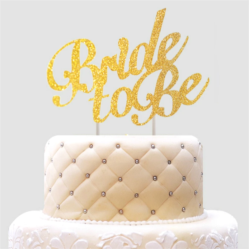 1 шт. свадебный торт Топпер кексы флаг подарки на девичник невесты Золото Серебро