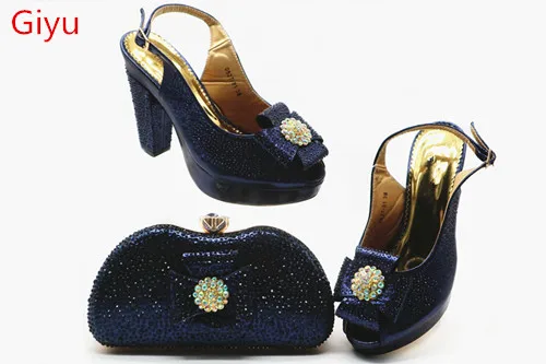 African Shoes And Bags To Match Set High Quality Women Bag Sets Italian For Party HSN1-25 | Обувь