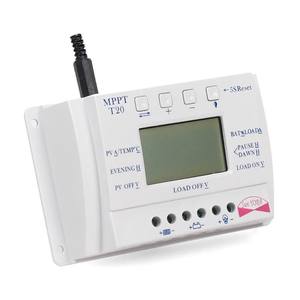 MPPT 10/20/30/40a LCD контроллер заряда на солнечной батарее с трехкратным интервалом 12/24
