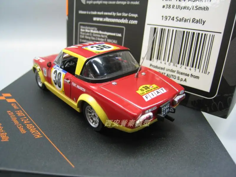 VITE SSE 1:43 FIAT 124 ABARTH 1974 38# литая модель автомобиля металлические игрушки подарок на день рождения для детей