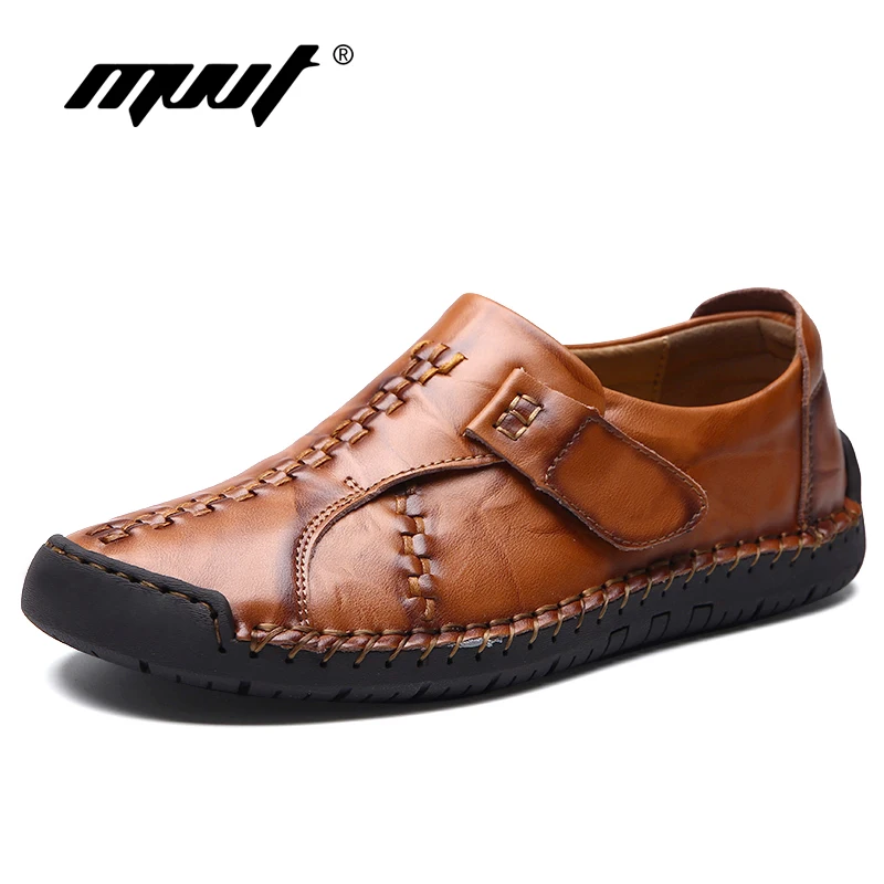 2018 Classic Genuine Leather Shoes Men Casual Breathable Slip On Flats Comfort Loafers | Обувь