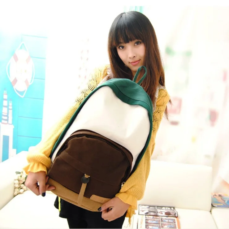 Новый Новинка 2017 года прибыл на каждый день женские цветные холщовые рюкзаки в